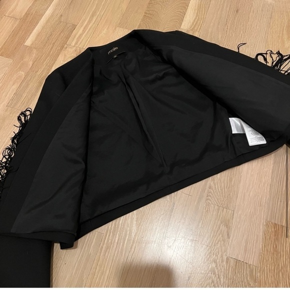 Maje cropped women’s blazer with fringe - Picture 10 of 14